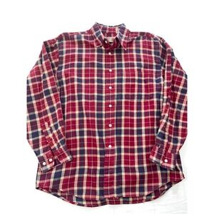 American Eagle Outfitters Men's Large Long Sleeve Flannel Button‎ Up Shirt Plaid